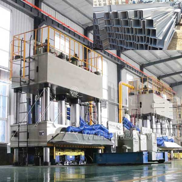 客戶一次采購多臺1500噸四柱液壓機(jī)SMC電纜槽液壓機(jī)